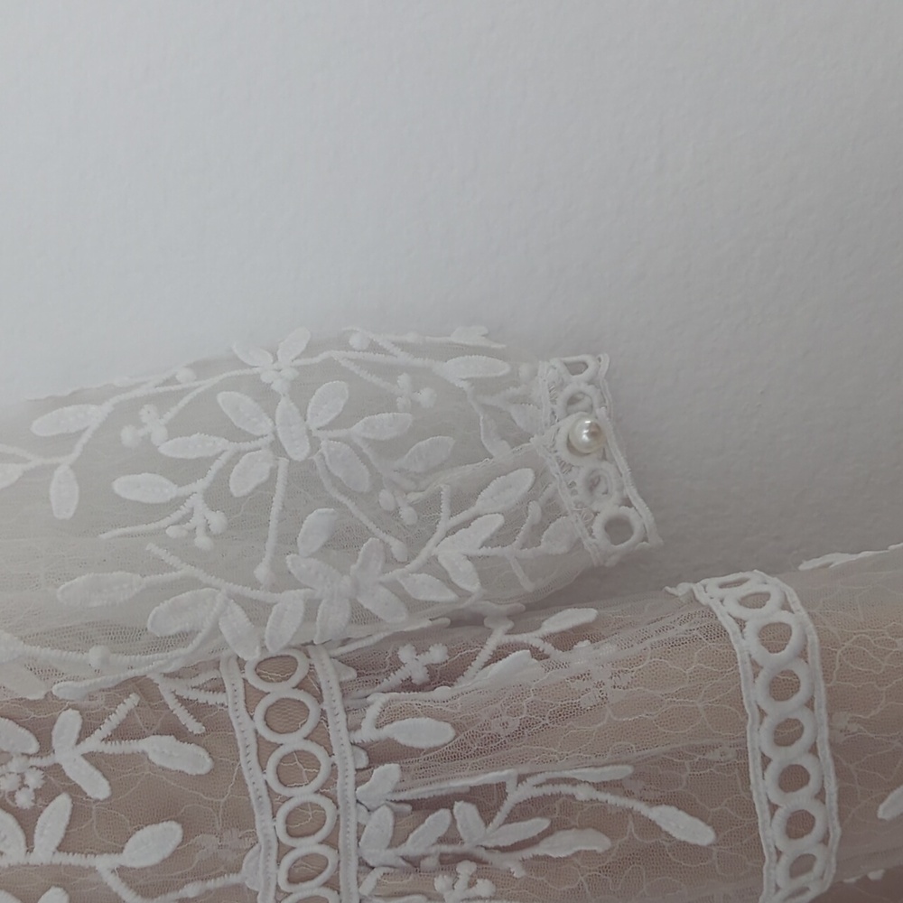 Ivy City Infant White Floral Lace Dress Mommy And Me - Picture 6 of 7